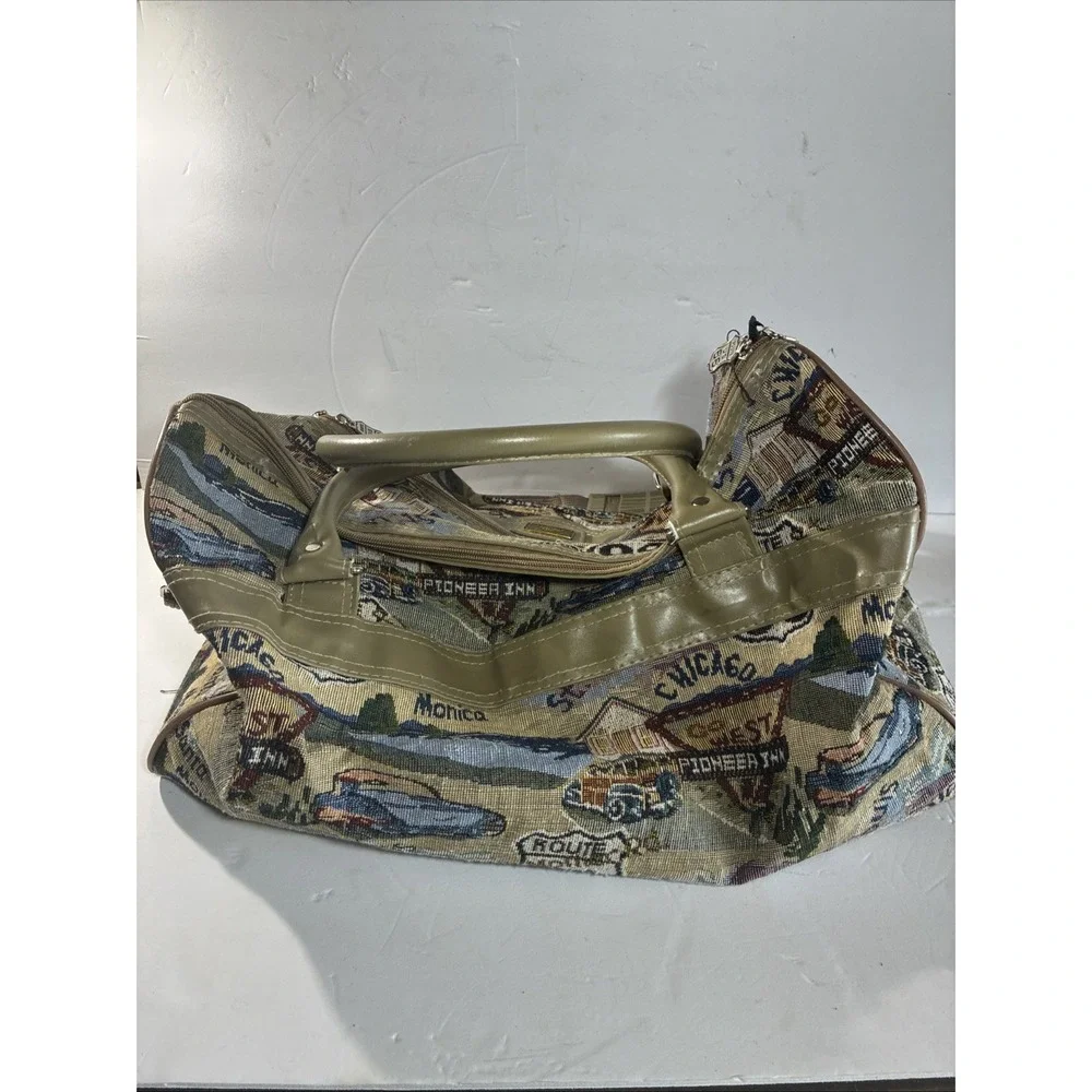 Vintage Pioneer Express Route 66 Tapestry Weekender Travel Bag